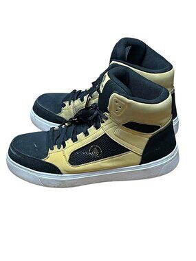 Volcom‎ Mens Size 12 Black & Beige High-Top Shoes With Leather Upper